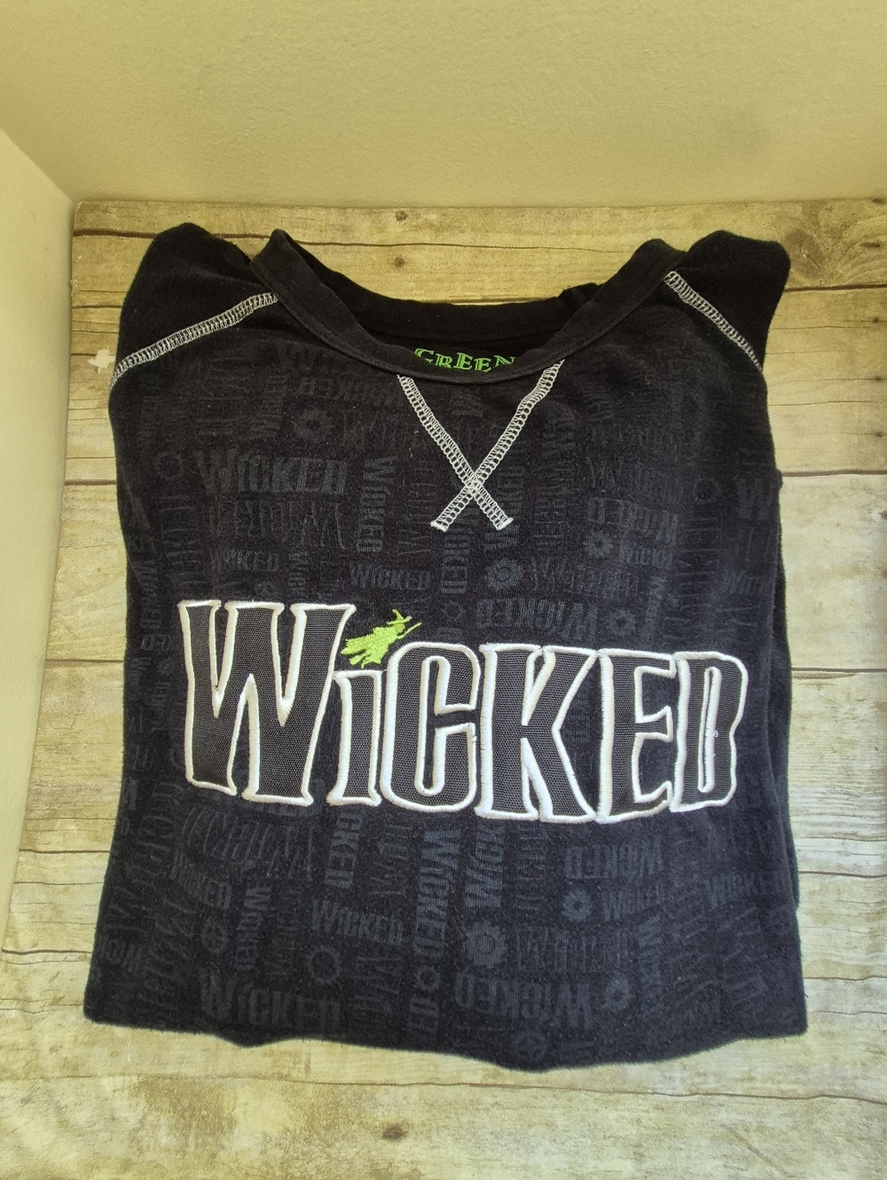 Wicked Green For Good Sweatshirt-Front Kangaroo Pocket- Black with Green Accent